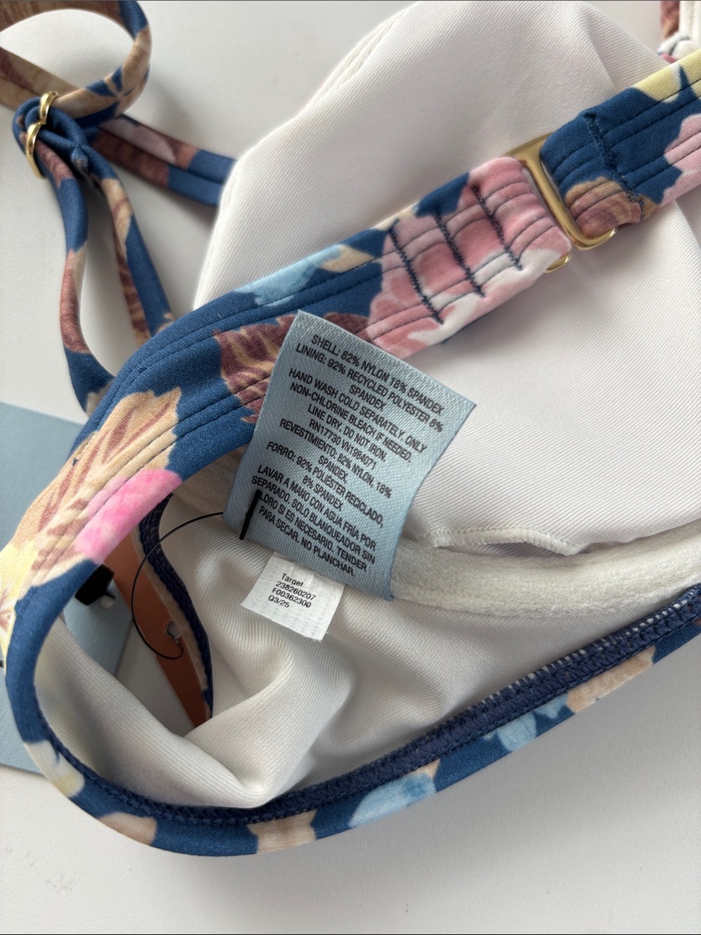 🆕 SHADE & SHORE | Floral Print Shirred Balconette Underwire Bikini Top - Picture 6 of 8